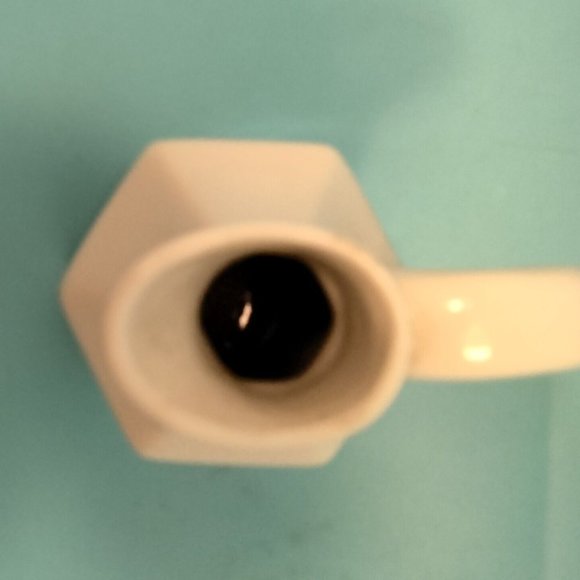 White Ceramic Cruet Vinegar Oil Vintage Pottery China Pourer Stopper Xcell - Picture 12 of 16